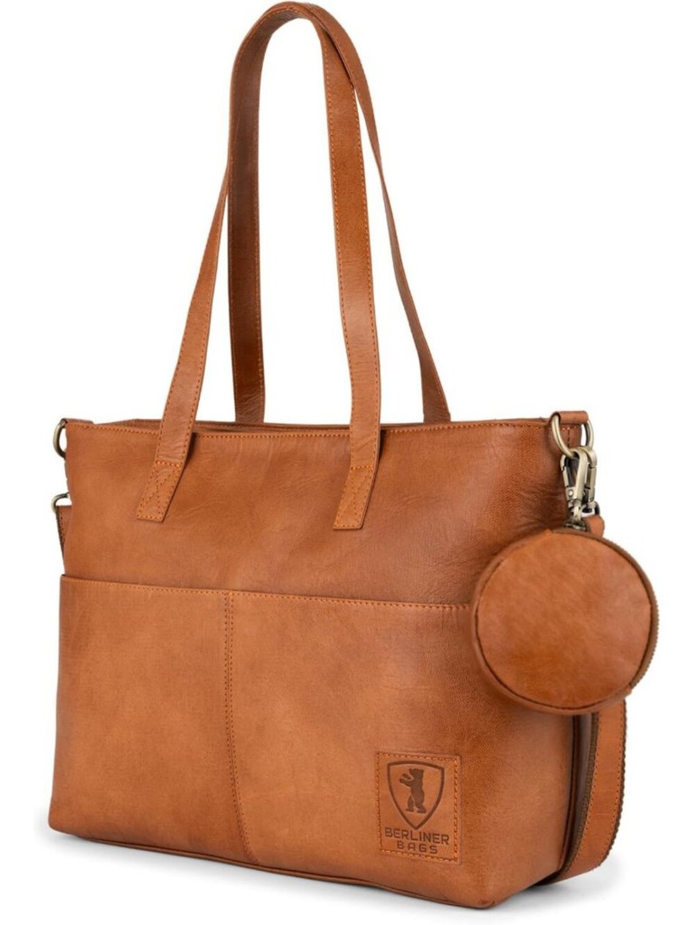 Vintage Genuine Leather Tote Bag for Women - Stylish Brown Handbag, Perfect for
